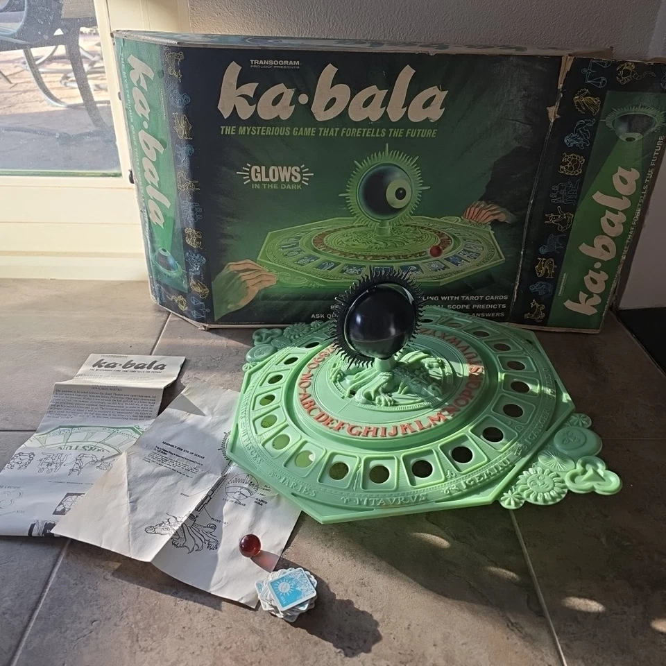 1967 Transogram Ka-Bala Board Game Fortune Telling Tarot 100% Complete  - Image 1 of 4