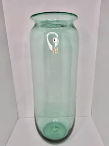 Vintage Blenko Glass 8137L Architectural Floor Vase Antique Green 24” W/Label - Picture 1 of 4