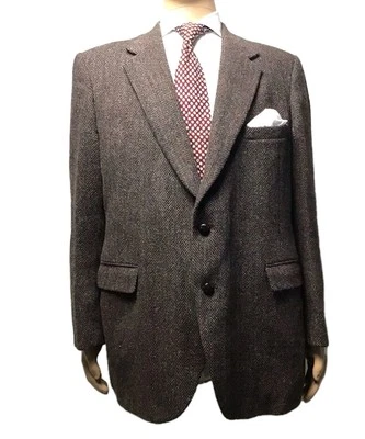 Blazer Abrigo Deportivo Stafford Harris Tweed De Colección Para Hombre Marrón Lana Parche en el Codo 44R EE. UU. Foto 1 de 4