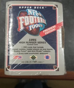 1991 Upper Deck Football High Number Series Premiere Edition (200) Cards Set - Picture 1 of 2