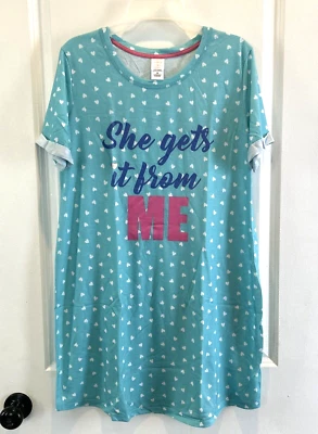 ¡Celebra! Camisón para mujer talla mediana azul claro Mommy & Me Foto 1 de 4