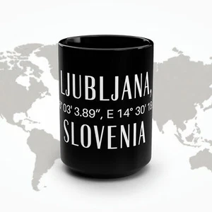 Ljubljana Slowenien Tasse Kaffee Latte Large 15oz Hochglanz Reise Original NEU - Bild 1 von 5