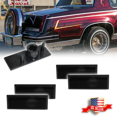 Lente de luz marcadora lateral delantera y trasera ahumada 4 piezas para 81-88 Oldsmobile Cutlass 442 Foto 1 de 4