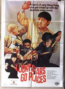 Lucky Stars Go Places, Sammo Hung Kung Fu Original Lebanese Movie Poster 80s - Picture 1 of 1