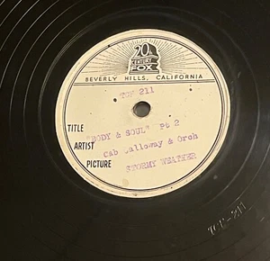 Stormy Weather STUDIO DISC Cab Calloway BENNY CARTER / BODY & SOUL not in film - Picture 1 of 2