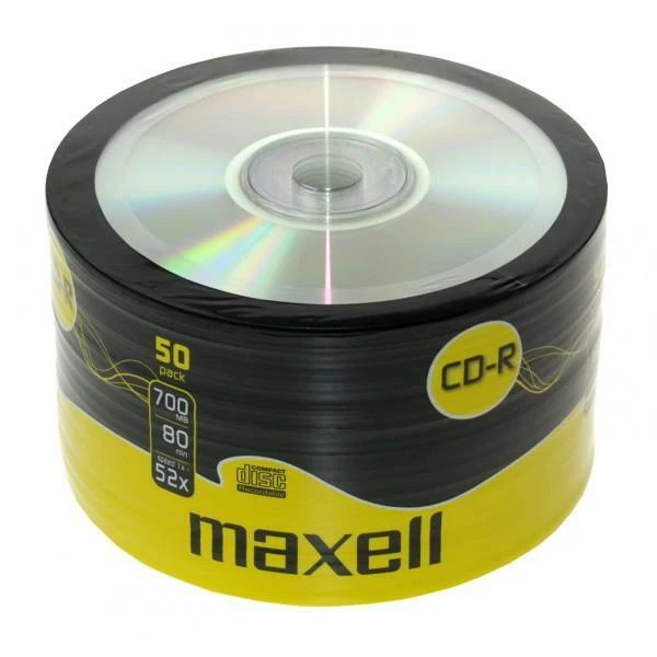 50 Maxell Rohlinge CD-R 80Min 700MB 52x Shrink - Bild 1 von 1