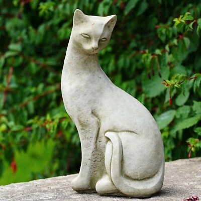 BURGESS HOME & GARDEN Statua in pietra gatto siamese B | animale gattino animale domestico britannico decorazione giardino