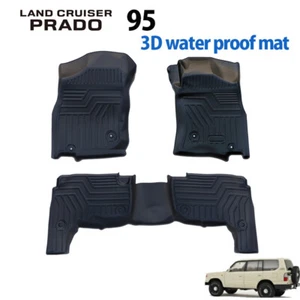 Land Cruiser Prado 95 3D Floor Mats Waterproof Material Rubber Floor Mats 3 Set - Picture 1 of 12