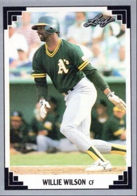 1991 Leaf Willie Wilson Oakland Athletics #299 - Image 1 of 2