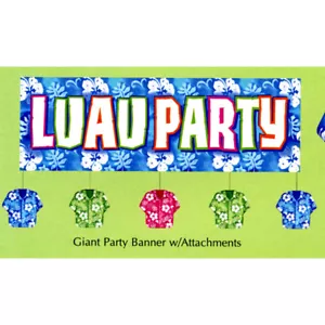 BAHAMA BREEZE LUAU PARTY BANNER Room Wall Decorations Hawaiian Flowers Shirts - Picture 1 of 1