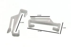 Curtain Rod Rail Track Glide Glider Hooks Fits Harrison Super White Pack 12 - Picture 1 of 1