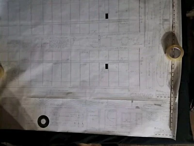 Model Airplane Large Printed Plan RC Scale Plane Drawing Slow N Low P30 - Image 1 of 4