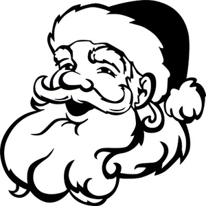 Santa Claus Father Christmas Face Vinyl Decal Sticker for Car/Window/Wall - Picture 1 of 2