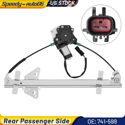 Power Window Regulator For 98-2003 Dodge Durango 2004 Dakota Rear Right w/ Motor - Image 1 of 4