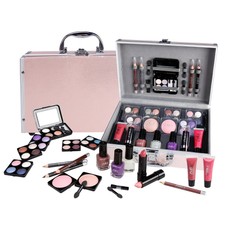 Schminkkoffer Zmile Cosmetic Set Profi Qualität 42tlg Alukoffer Beauty Case rosa