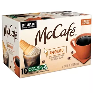 Cialde K-Cup McDonald's McCafe Caffè AFFOGATO 10 Conteggi Keurig Edizione Limitata BB 6/25 - Foto 1 di 5