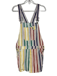 Vintage INDIGO REIN Overalls Youth Size 13 Multicolor Stripe Denim Primary Color - Picture 1 of 5