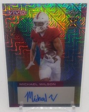 2023 Leaf Vivid Michael Wilson Auto #8/9 Silver Mojo No.BA-MW1 ROOKIE RC AUTO