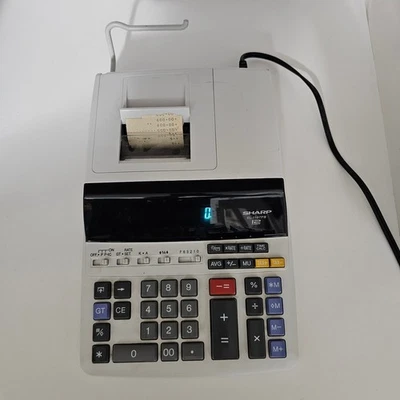 Calculadora de impresión electrónica Sharp EL-1197PIII máquina de adición impresora de cinta Foto 1 de 4