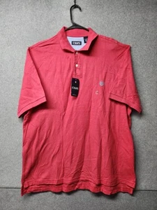 Chaps T- Shirt Mens XXL Bright Pink Short Sleeve Quarter Button Collar Polo - Picture 1 of 6