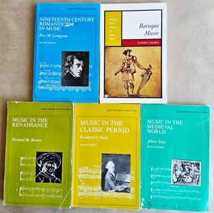 5 university books on music historical periods - see details - Picture 1 of 11