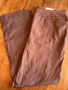 Chico's So Slimming Brigitte Slim Leg Pants Size3R US 16 NWT Brown - Picture 1 of 7