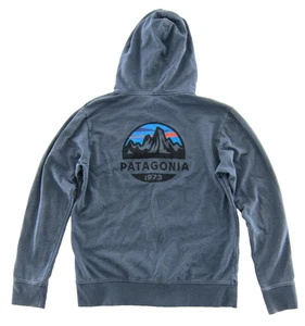 Patagonia 1973 Mountain Logo blau Full Zip Kapuzenpullover Herren Größe Medium - Bild 1 von 5