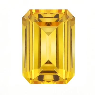 Piedras preciosas de imitación de calidad facetada naranja citrino corte paso esmeralda tamaños más grandes Foto 1 de 2