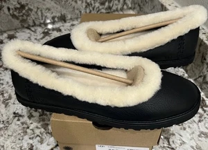 🔥UGG Zora Leder-Ballerinas flach schwarz Damengröße 6 authentisch neu schneller Versand - Bild 1 von 7