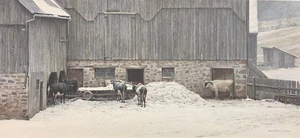 Robert Bateman - Winter Barnyard - Paper Print - Mint in envelope - Picture 1 of 1