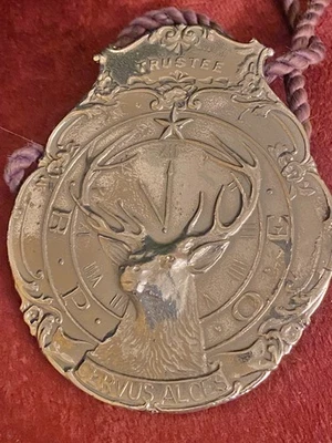 BPOE Trustee Benevolent Protective Order Elks Club Antique Vintage Belt Buckle - Image 1 of 4