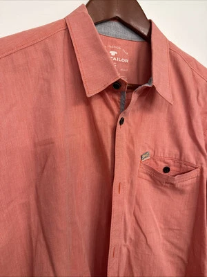 Tom Tailor Shirt XL Long Sleeve Button Down Casual Cotton Orange European Spring - Image 1 of 4
