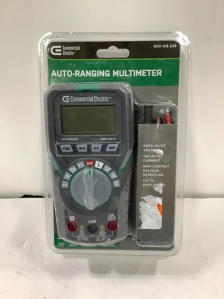 Multímetro digital elétrico comercial de alcance automático MMA-8301R - Imagem 1 de 1