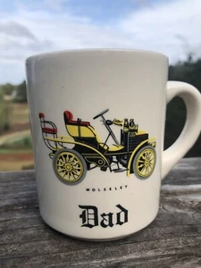 Vintage Mr Mugs England antique Wolseley car coffee tea or shaving cup mug DAD - Picture 1 of 5