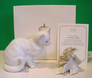 LENOX FASCINATING LADYBUG 2 Piece CAT Flower sculpture set NEW in Box with COA - Picture 1 of 6