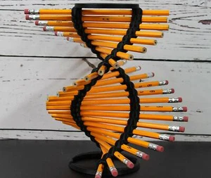 Portamatite DNA Helix - altezza 9" pollici - contiene 24 matite - Znet3D - Foto 1 di 12