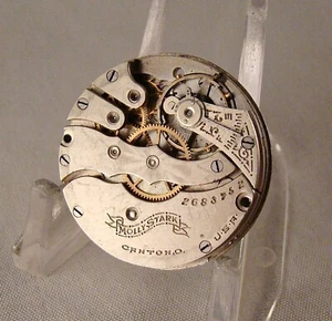 117 YEARS OLD MOVEMENT HAMPDEN "MOLLY STARK" 7j OPEN FACE 3/0s POCKET WATCH - Picture 1 of 4