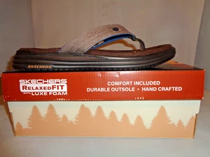 Skechers Relaxed Fit Proven SD Radnor Men's Thong Sandals NIB! New! Sizes! - Picture 1 of 6