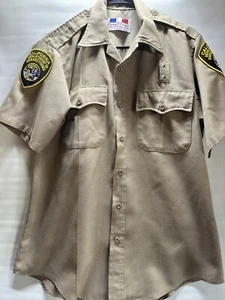 Vintage California Department of Corrections Short Sleeve Button Up Size Medium - Picture 1 of 5