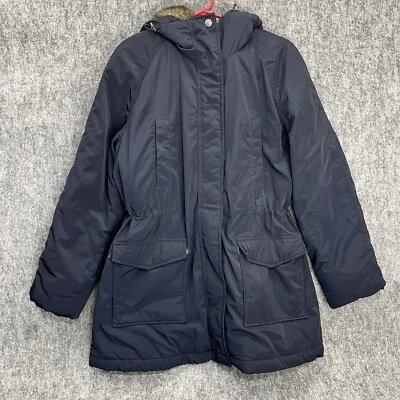 Tommy Hilfiger Chaqueta Mujer Grande Azul Lluvia Parka Forrada Piel Sintética Capucha Foto 1 de 4