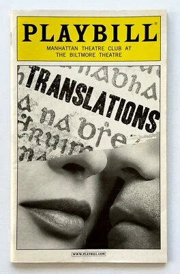 2007 Manhattan Club NY Biltmore Theatre Translations Broadway Vintage Playbill - Image 1 of 4