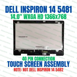 B140XTB02.0 H5GW1 6V6P0 OEM Dell LCD 14 Touch Digitizer 14 5481 P93G eDP 40 Pin - Picture 1 of 7