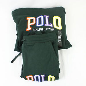 Polo Ralph Lauren Sweatshirt And Joggers Set In Green - Men's Size Large