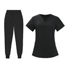 Women Scrubs Sets with Pockets Breathable Scrub Top and Trousers for Beauty