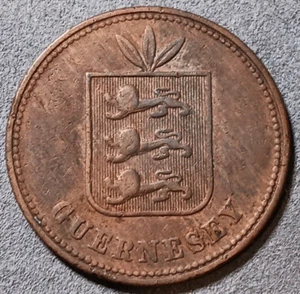 Guernsey 4 Doubles 1868 KM#10 - Picture 1 of 2