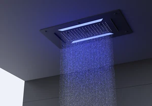 XXL Regendusche Edelstahl Deckenbrause DPG5030 superflach schwarz Deckeneinbau - Bild 1 von 11