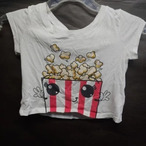 Justice Girls Size 7 White Popcorn T-shirt - Picture 1 of 8