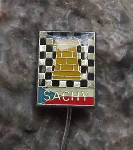 Czech Czechslovakia Chess Association Society Board White Rook Castle Pin Badge - Picture 1 of 8