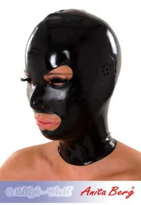 Anita Berg - Tight Latex Head Mask with Ear Perforation in Various Colors - Picture 1 of 4