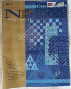 NP NEEDLE POINTERS Magazine ~ March 2014 ~ True Blue Shapes  ~ Great Patterns - Picture 1 of 6